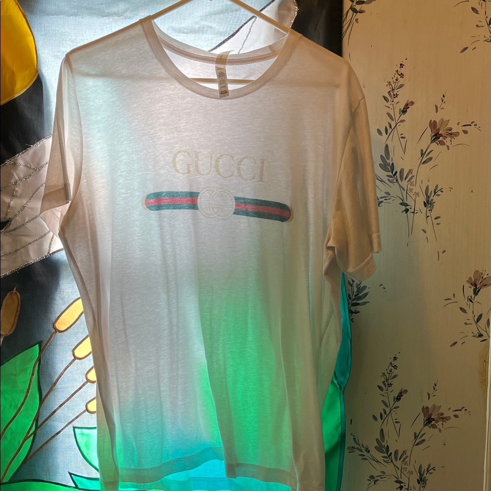 Tee with Green and Red Stripe
